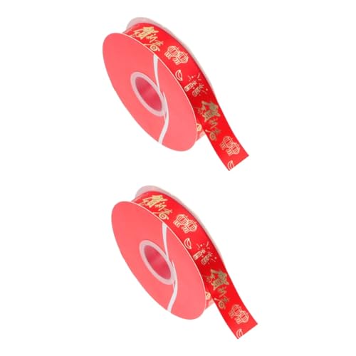 DOITOOL 2 Rollen Frühlingsfestgeschenkverpackungsband Gegenwärtig Geschenkpaketband weißes Band Seide Party rustikal Spitze schwarzes Band chinesisches neujahrsband Polyester rot DOITOOL 2 Rollen Frühlingsfestgeschenkverpackungsband Gegenwärtig Geschenkpaketband weißes Band Seide Party rustikal Spitze schwarzes Band chinesisches neujahrsband Polyester rot von DOITOOL