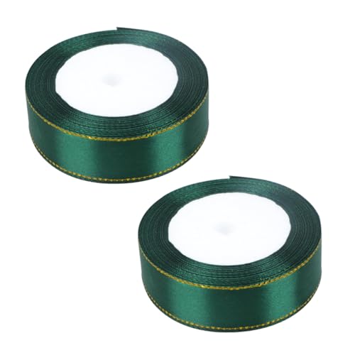 DOITOOL 2 Rollen Geschenkband Dunkelgrünes Dekoband mit Goldener Schmaler Geschenkverpackungsstreifen Langlebiges DIY Zierschleifenband für Hochzeit Party und Bastelbedarf DOITOOL 2 Rollen Geschenkband Dunkelgrünes Dekoband mit Goldener Schmaler Geschenkverpackungsstreifen Langlebiges DIY Zierschleifenband für Hochzeit Party und Bastelbedarf von DOITOOL