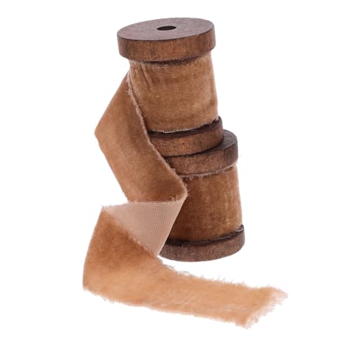 DOITOOL 2 Rollen Geschenkband Geschenkband Satin Seidenband Für Dekorationen Stoffbänder Stoff Bastelband Hochzeitsband Band Dickes Band Wickelbänder Polyester von DOITOOL