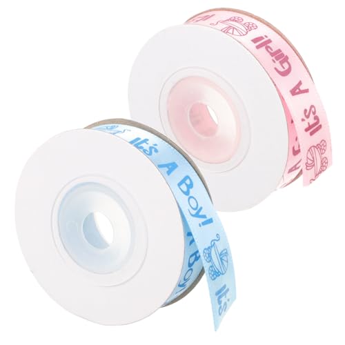 DOITOOL 2 Rollen Geschenkband Shower Satinband mit Buntem Design Weiches Langlebiges Geschenkband für Geschenkverpackung DIY Basteln Partydeko Taufe Jungen Mädchen pro Farbe DOITOOL 2 Rollen Geschenkband Shower Satinband mit Buntem Design Weiches Langlebiges Geschenkband für Geschenkverpackung DIY Basteln Partydeko Taufe Jungen Mädchen pro Farbe von DOITOOL