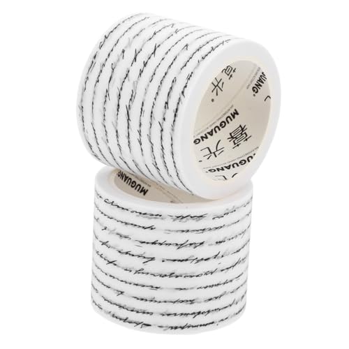 DOITOOL 2 Rollen Gothic Washi Tape Set Handgeschriebene Dekorative Klebebänder für Scrapbooking Diy und Tagebuch Vintage Stil Hochwertiges Papier für Kreative Projekte von DOITOOL