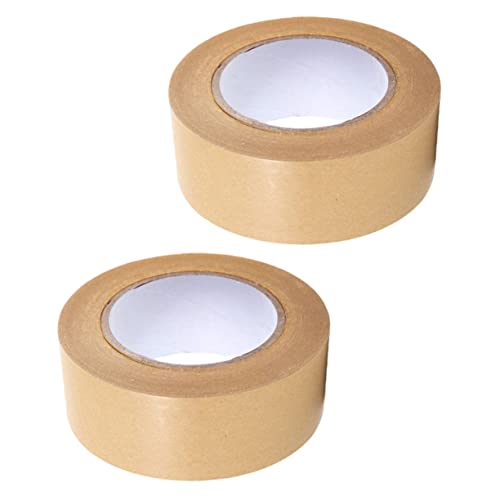 DOITOOL 2 Rollen Kraftpapier Klebeband Hochwertiges Wasserdichtes Multifunktionales Verpackungsband für Umzug und Versand Starke Haftung Leicht Abreißbar für Kartonverpackungen von DOITOOL