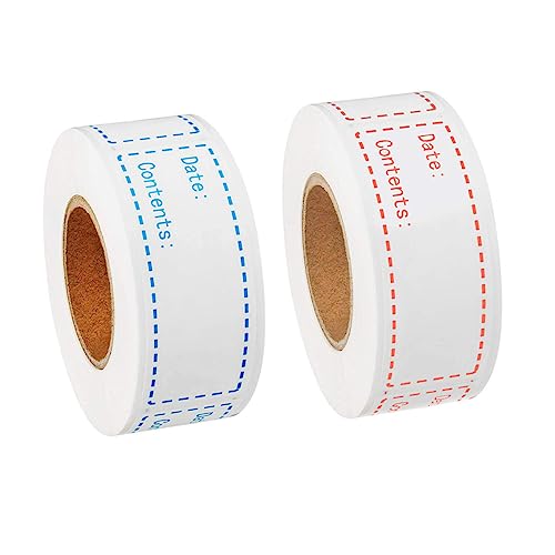 DOITOOL 2 Rollen Küche Etiketten Abnehmbare Lebensmittel Etiketten Selbstklebende Sticker für Gefrierbehälter und Vorratsdosen Leicht Abziehbar zur Organisation von Küchenbehältern und von DOITOOL
