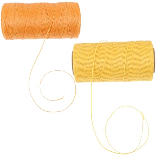 DOITOOL 2 Rollen Ledergeflochtener Wachsfaden Stickfaden Nähgarn Gewachst Faden Zum Nähen Polsterfaden Herstellung Fäden Stickgarne Bastelsets Nähschnur Nähwerkzeuge Nähfaden Polyester von DOITOOL