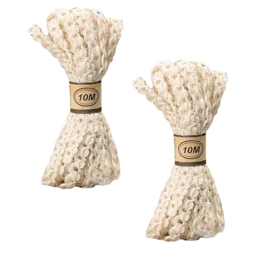 DOITOOL 2 Rollen Leinenschnur für Blumenstraußverpackung Cremeweiß pro Bastelarbeiten Hochzeiten Geschenkpäckchen und Festliche Anlässe von DOITOOL