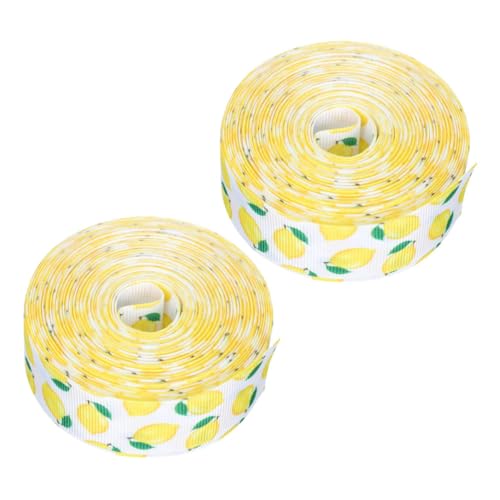 DOITOOL 2 Rollen Limonen dekorband Breit Lang Polyester Geschenkband Zitronenmuster Bastelband für Blumenarrangements Kränze DIY Schleifen Sommerparty Verpackung DOITOOL 2 Rollen Limonen dekorband Breit Lang Polyester Geschenkband Zitronenmuster Bastelband für Blumenarrangements Kränze DIY Schleifen Sommerparty Verpackung von DOITOOL