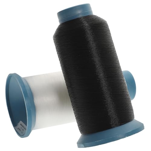 DOITOOL 2 Rollen Nylon Nähgarn Stark Transparent und Flexibel Reißfestes Nähmaschinengarn für Haarverlängerungen Kleidung Quilten und Bastelarbeiten Inkl Schwarz und Weiß von DOITOOL