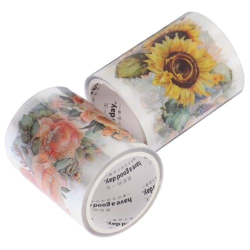 DOITOOL 2 Rollen Pet Pflanzen-dekoratives Klebeband Vintage Scrapbooking Sticker für DIY Journaling Geschenkverpackung Kalenderplaner Kreative Bastelaccessoires DOITOOL 2 Rollen Pet Pflanzen-dekoratives Klebeband Vintage Scrapbooking Sticker für DIY Journaling Geschenkverpackung Kalenderplaner Kreative Bastelaccessoires von DOITOOL