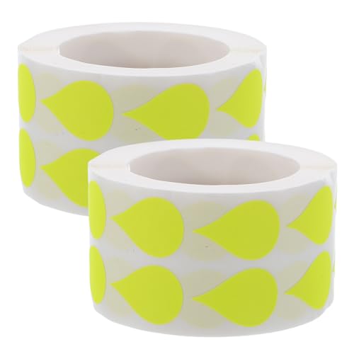 DOITOOL 2 Rollen Preisaufkleber: Fluoreszierende beschreibbare Aufkleberetiketten – Wassertropfenförmige Vorratsdosenanhänger – Klebeetiketten für Küchenregale DOITOOL 2 Rollen Preisaufkleber: Fluoreszierende beschreibbare Aufkleberetiketten – Wassertropfenförmige Vorratsdosenanhänger – Klebeetiketten für Küchenregale von DOITOOL