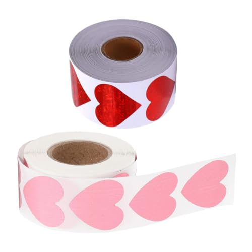 DOITOOL 2 Rollen Selbstklebende Herz aufkleber Rot mit Glitzer Folien etiketten zum Basteln und Scrapbooking Ablösbare Herz sticker für Umschläge Einladungen DIY dekorationen DOITOOL 2 Rollen Selbstklebende Herz aufkleber Rot mit Glitzer Folien etiketten zum Basteln und Scrapbooking Ablösbare Herz sticker für Umschläge Einladungen DIY dekorationen von DOITOOL
