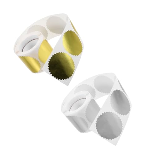 DOITOOL 2 Rollen Teiliges Präge siegelaufkleber Gezackte Kante Metallic Papier Hohe Klebkraft für Zertifikate Auszeichnungen Langlebige Glasinpapier etiketten Einfache Anwendung DOITOOL 2 Rollen Teiliges Präge siegelaufkleber Gezackte Kante Metallic Papier Hohe Klebkraft für Zertifikate Auszeichnungen Langlebige Glasinpapier etiketten Einfache Anwendung von DOITOOL