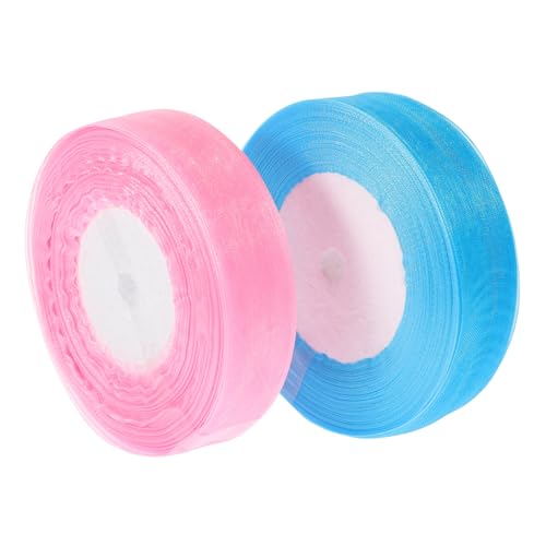 DOITOOL 2 Rollen Transparente Organza Geschenkbänder für DIY Geschenkverpackung und Bastelprojekte Vielseitige Dekorationsbänder für Besondere Anlässe DOITOOL 2 Rollen Transparente Organza Geschenkbänder für DIY Geschenkverpackung und Bastelprojekte Vielseitige Dekorationsbänder für Besondere Anlässe von DOITOOL