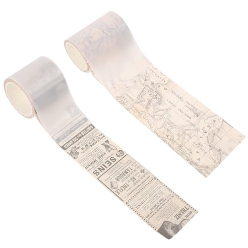 DOITOOL 2 Rollen Vintage Scrapbook Tape Diy Dekoratives Klebeband für Hand Account Scrapbooking Planer Retro Papierband für Projekte und DOITOOL 2 Rollen Vintage Scrapbook Tape Diy Dekoratives Klebeband für Hand Account Scrapbooking Planer Retro Papierband für Projekte und von DOITOOL
