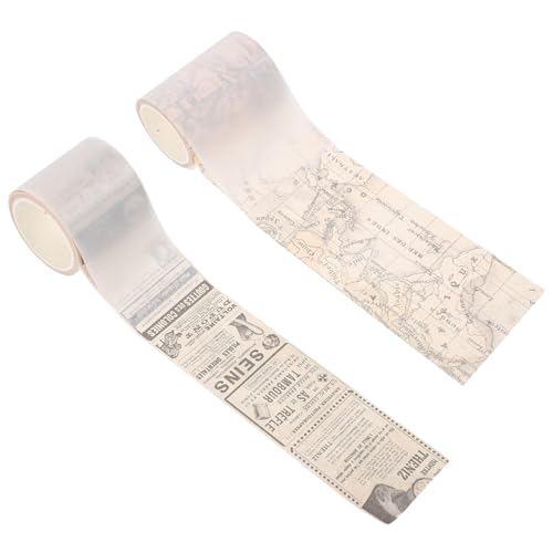 DOITOOL 2 Rollen Vintage Washi Tape Breit Selbstklebendes Dekoratives Klebeband für DIY Scrapbooking Retro Muster Repositionierbar Reißbar Geeignet für Hand Account und Bastelprojekte DOITOOL 2 Rollen Vintage Washi Tape Breit Selbstklebendes Dekoratives Klebeband für DIY Scrapbooking Retro Muster Repositionierbar Reißbar Geeignet für Hand Account und Bastelprojekte von DOITOOL