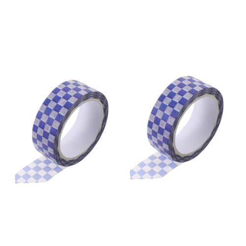 DOITOOL 2 Rollen Washi Tape für DIY Projekte Dekoratives Karomuster Selbstklebend für Scrapbooking Basteln Journaling und Gestaltungen Einfach Abreißbar Hinterlässt Rückstände von DOITOOL