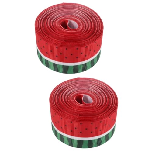 DOITOOL 2 Rollen Wassermelonenmuster Bänder zum Verpacken Hochzeit Verpackung Banddekor Band für Präsentieren Sie ein Wickelband bedrucktes Band zum Basteln Themenband Polyester DOITOOL 2 Rollen Wassermelonenmuster Bänder zum Verpacken Hochzeit Verpackung Banddekor Band für Präsentieren Sie ein Wickelband bedrucktes Band zum Basteln Themenband Polyester von DOITOOL