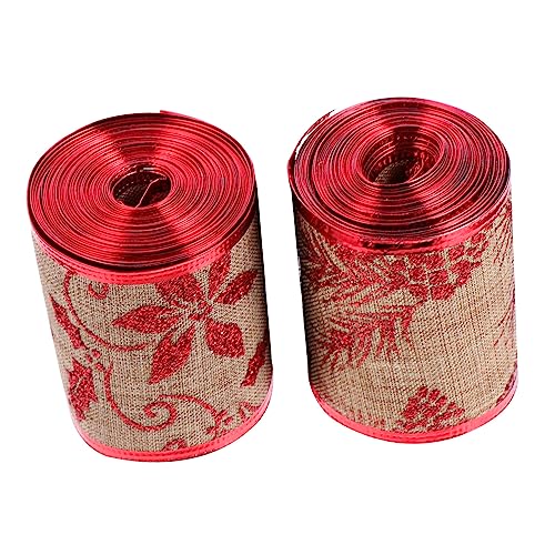 DOITOOL 2 Rollen Weihnachts Dekoband Hochwertiges Imitat Leinen Langlebig und Stilvoll für DIY Weihnachtsbaum Geschenkverpackung Festliche Tischdekoration und Bastelprojekte DOITOOL 2 Rollen Weihnachts Dekoband Hochwertiges Imitat Leinen Langlebig und Stilvoll für DIY Weihnachtsbaum Geschenkverpackung Festliche Tischdekoration und Bastelprojekte von DOITOOL