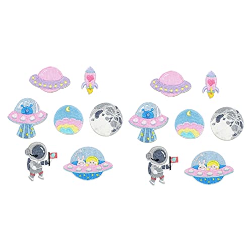 DOITOOL 2 Sätze 8 Stück Kleideraufkleber Party Dekorationen Patches für Flecken Hochzeit thematisiert gestickte Aufnäher DIY-Patch Kleiderflicken Wäschdekoration Polyester Rosa von DOITOOL