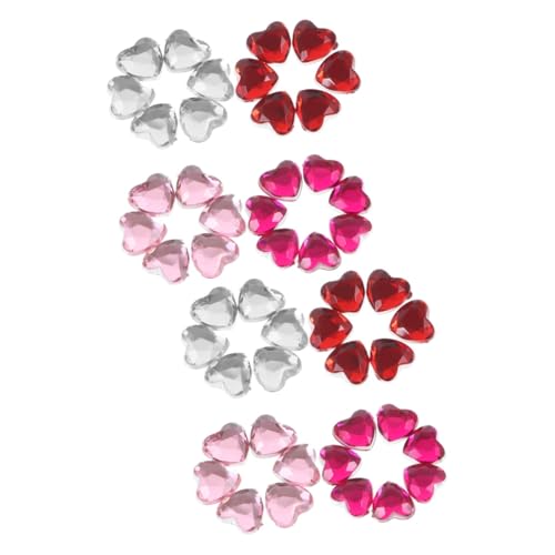 DOITOOL 2 Sätze Acryl Herz Strasssteine Flache Rückseite Dekoration Für Hochzeiten Bastelarbeiten Schmuck Diy Zubehör Glitzersteine Für Projekte 400 Stück * 2 von DOITOOL