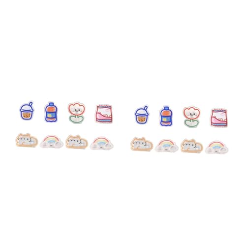 DOITOOL 2 Sätze Acrylclip Briefpapier Bürobedarf Kleine Büroklammern Clips Entzückender Dateiclip Schöne Fotomappen Büro Bunte Aktenordner Memoclip Aus Acryl Fotoordner 8 Stücke * 2 von DOITOOL