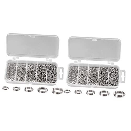 DOITOOL 2 Sätze Anti-rust-stecker Kunsthandwerk Herstellung Für Teilt Zubehör Schlüssel Schmuck Biegeringe Selber Basteln Angeln Mit Gespaltenen Ringen Rostfreier Stahl 500 Stück * 2 von DOITOOL