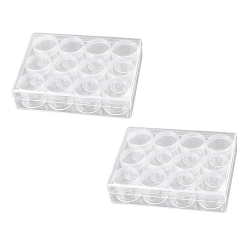 DOITOOL 2 Sätze Aufbewahrungsbox für Perlen Fächer Transparent Multifunktionale Schmuck Organizer Box für Bastelbedarf und Schmuckaufbewahrung Langlebig und Praktisch für Projekte von DOITOOL