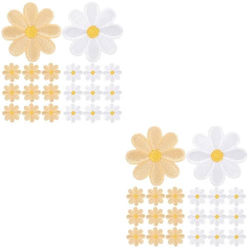 DOITOOL 2 Sätze Aufnäher Mit Gestickten Bügelbilder Für Kleidung Taschen Hüte Diy Dekoration Für Textilien Einfach Anzubringen Gelb Und Weiß 20 Stück * 2 DOITOOL 2 Sätze Aufnäher Mit Gestickten Bügelbilder Für Kleidung Taschen Hüte Diy Dekoration Für Textilien Einfach Anzubringen Gelb Und Weiß 20 Stück * 2 von DOITOOL