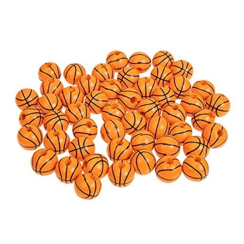 DOITOOL 2 Sätze Basketball Holzperlen Bunte Diy Bastelperlen Für Schmuckherstellung Robuste Und Vielseitige Spacer Perlen Für Und Armbänder 50 Stück * 2 von DOITOOL