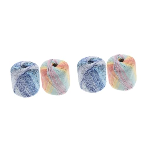 DOITOOL 2 Sätze Baumwollgarn Für Handstrick Und Häkelprojekte Natürliche Atmungsaktive Wolle Für Diy Sweater Mützen Und Mehr Vielseitig Einsetzbar 2 Stück * 2 von DOITOOL