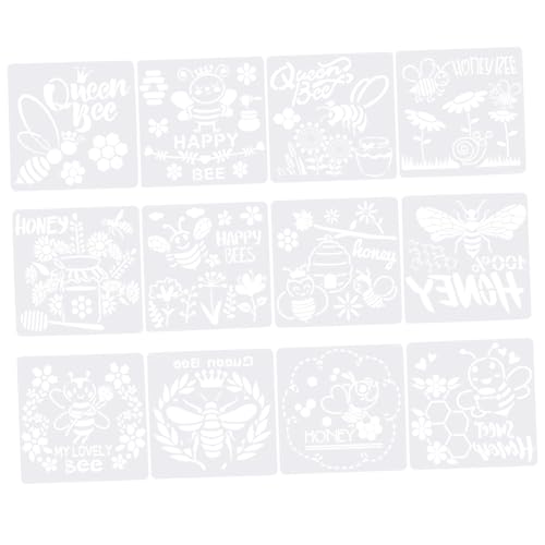 DOITOOL 2 Sätze Bienen Schablonen Diy Malvorlagen Für Wiederverwendbare Schablonen Für Bastelprojekte Für Handwerk Designs 12 Blätter * 2 von DOITOOL
