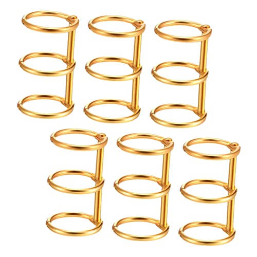 DOITOOL 2 Sätze Bindemittel Büromaterial Bürozubehör Bürogadges Papierhalter Kleine Ringe Metallisch Schnellhefter Notizbuchring Schreiben Loseblatt-notizbuchspulen Golden 6 Stück * 2 DOITOOL 2 Sätze Bindemittel Büromaterial Bürozubehör Bürogadges Papierhalter Kleine Ringe Metallisch Schnellhefter Notizbuchring Schreiben Loseblatt-notizbuchspulen Golden 6 Stück * 2 von DOITOOL