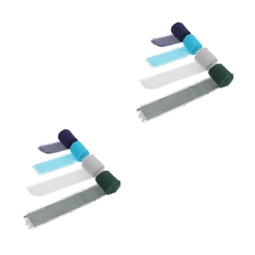 DOITOOL 2 Sätze Blumenbänder Für Hochzeiten Diy Dekobänder Für Brautsträuße Und Einladungen Breit Dunkelgrün Pro Rolle Für Feierlichkeiten Und Bastelprojekte 4 Rollen * 2 von DOITOOL