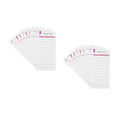 DOITOOL 2 Sätze Budgetersatz Planer Loch Budgetbindemittel Bindemittel Zubehör Bindepapier Cash-budget-ersetzungen Kassenbuch Zum Sparen Auffüllung Des Bargeldbudgets Rot 12 Stücke * 2 von DOITOOL