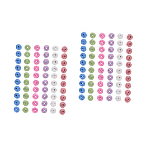 DOITOOL 2 Sätze Bunte Holzperlen Diy Bastelperlen Holz Für Schmuckherstellung Schlüsselanhänger Und Dekoration Für Kreative Projekte Und Bastelarbeiten 60 Stück * 2 von DOITOOL