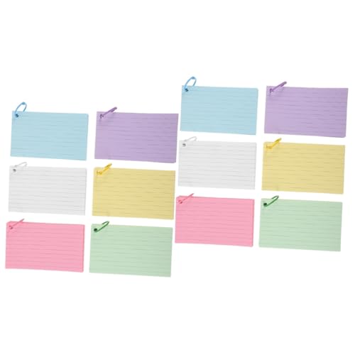 DOITOOL 2 Sätze Bunten Indexkarten mit Ringen Blanko Karteikarten mit Löchern und Metallringen für Notizen Vokabeltraining und Erinnerungen Schule Büro und Zuhause von DOITOOL