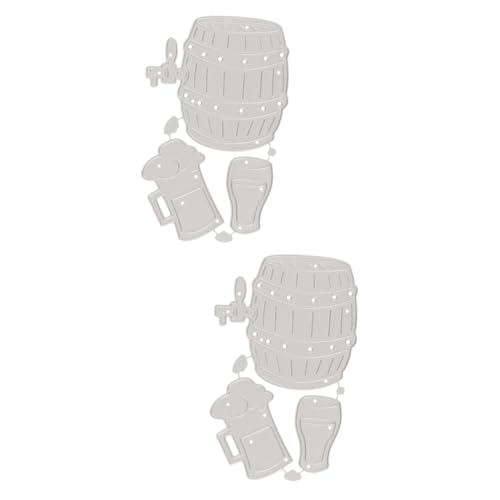 DOITOOL 2 Sätze Carbonstahl Stanzform für Diy Kartenherstellung Bierkrug Design Prägeschablone für Scrapbooking und Bastelprojekte für Hochzeiten und Geburtstage von DOITOOL