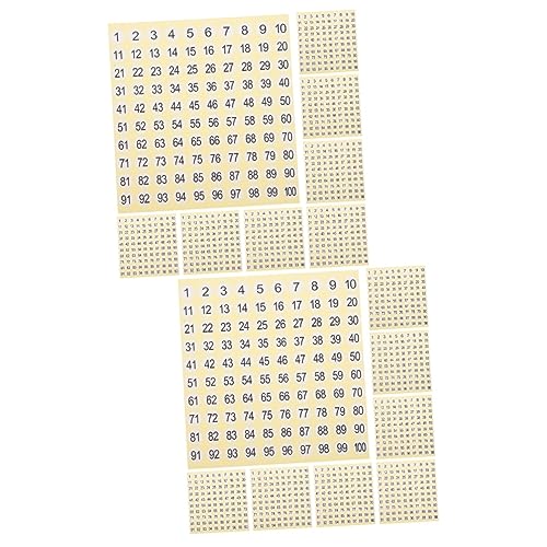 DOITOOL 2 Sätze Digitales Etikett Kreis Kleine Etikettenaufkleber Allzweck 1-100 Aufkleber Nummernaufkleber Zum Organisieren Nummerierte Aufkleber Beschichtetes Papier 15 Blätter * 2 von DOITOOL