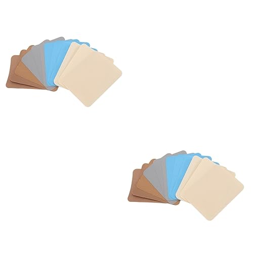 DOITOOL 2 Sätze Diy Bügelflicken Bunte Rechteckige Baumwoll Patches Imitation Denim Gelb Himmelblau Camel Zum Reparieren Und Dekorieren Von Kleidung 12 Stück * 2 von DOITOOL