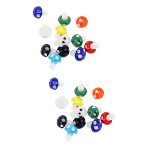DOITOOL 2 Sätze Diy Handgefertigte Pilz Perlen Bunte Glasperlen für Schmuckherstellung Einzigartiges Design Dekorative Materialien für Armbänder und DOITOOL 2 Sätze Diy Handgefertigte Pilz Perlen Bunte Glasperlen für Schmuckherstellung Einzigartiges Design Dekorative Materialien für Armbänder und von DOITOOL