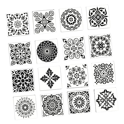 DOITOOL 2 Sätze Diy Mandala Schablonen Set von Wiederverwendbaren Malvorlagen für Kreative Bastelprojekte Teilig Schablonen für Kunsthandwerk und Dekoration von DOITOOL