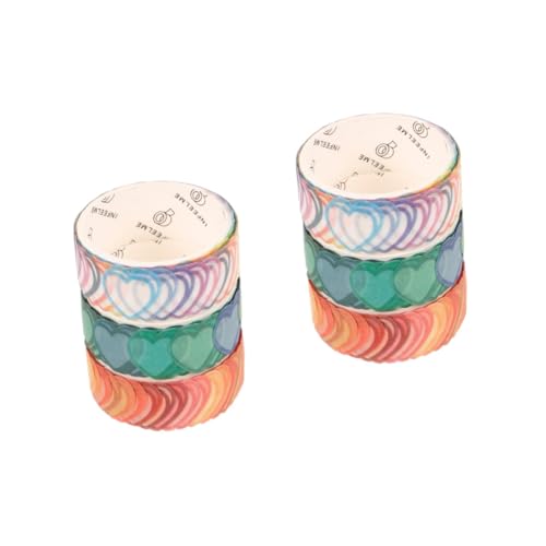 DOITOOL 2 Sätze Diy Scrapbook Klebeband Dekoratives Washi Tape Für Handarbeiten Gestaltung Von Tagebüchern Und Scrapbooks Leicht Abreißbar Vielseitig Einsetzbar Verschiedene 3 Rollen * 2 von DOITOOL