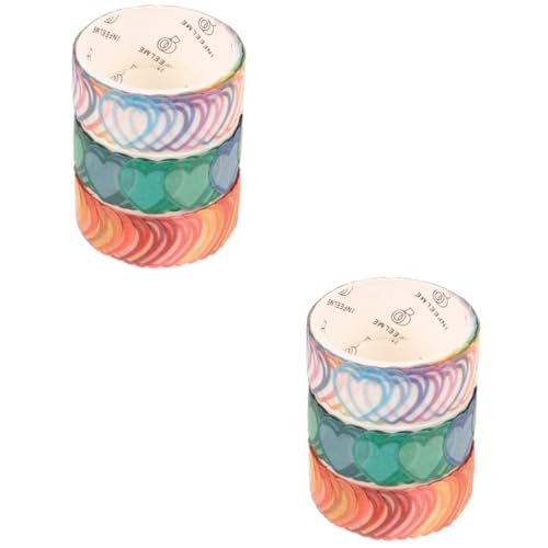 DOITOOL 2 Sätze Diy Washi Tape Dekoratives Klebeband Für Scrapbooking Handgefertigte Papiermaterialien Für Notizbücher Tagebücher Und Bastelprojekte Wiederverwendbar Und 3 Rollen * 2 DOITOOL 2 Sätze Diy Washi Tape Dekoratives Klebeband Für Scrapbooking Handgefertigte Papiermaterialien Für Notizbücher Tagebücher Und Bastelprojekte Wiederverwendbar Und 3 Rollen * 2 von DOITOOL