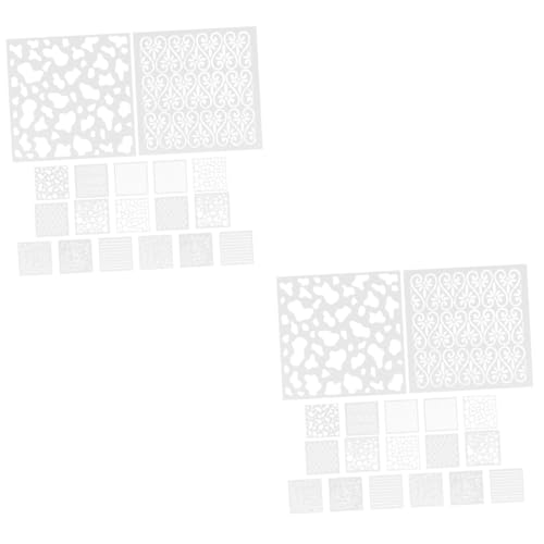 DOITOOL 2 Sätze Doodle-zeichnungsvorlage Kunsthandwerk Malvorlagen Malschablonen Bausatz Wand Graffiti Bastelvorlage Wiederverwendbare Schablonen Zum Malen Das Haustier Weiß 18 Stück * 2 von DOITOOL