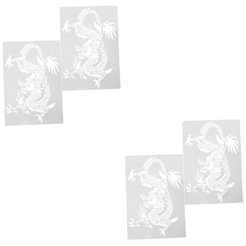 DOITOOL 2 Sätze Drachen Malvorlagen Für Wiederverwendbare Schablonen Für Diy Projekte Für Zeichnen Buntstiften Markern Oder Wasserfarben 2 Stücke * 2 von DOITOOL