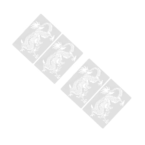 DOITOOL 2 Sätze Dragon Stencils Für Wiederverwendbare Malvorlagen Pvc Für Holzmalerei Diy Gestaltung Und Aktivitäten Feinmotorik Und Selbstvertrauen 2 Stücke * 2 von DOITOOL