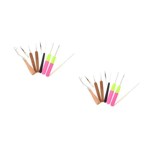 DOITOOL 2 Sätze Dreadlocks Häkelnadel Set mit Ergonomischem Griff Teiliges Kit für Einfaches Flechten und Knüpfen von Dreadlocks Langlebige Häkelnadeln Zubehör für Haarstyling und Diy von DOITOOL