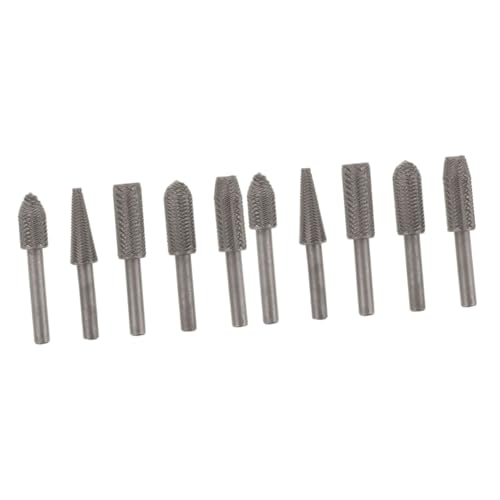 DOITOOL 2 Sätze Entgratungswerkzeug Für Metall Stahlgravurbohrer Schnitzbits Dateien Holzbearbeitung Stahlfräser-set Mahlen Gravieren Geformt 45 Stahl Black 5 Stücke * 2 von DOITOOL