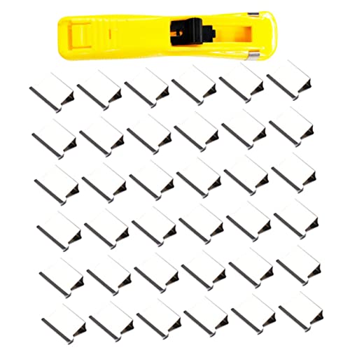 DOITOOL 2 Sätze Ersatzklemme Für Drücker Cutter Papier Muschelclip-nachfüllungen Spender Für Muschelklammern Büroklammer Bürowefter Nachfüllclip Schreibwaren-clip Farbig Rostfreier Stahl von DOITOOL