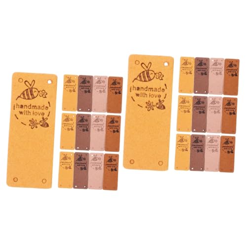 DOITOOL 2 Sätze Etiketten Für Kleidung Handgemachte Labels Weichem Mikrofaserstoff Hautfarbe Annähen Für Nähprojekte Und 40 Stück * 2 von DOITOOL