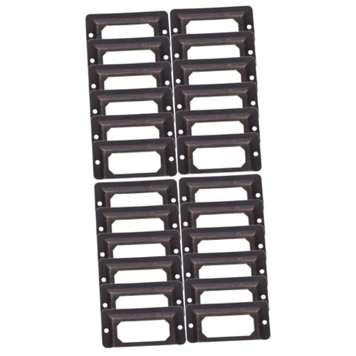 DOITOOL 2 Sätze Etikettenhalter Aus Metall Für Schränke Vintage Label Frames Für Schmuckboxen Und Rustikale Möbelbeschläge 12 Stücke * 2 von DOITOOL